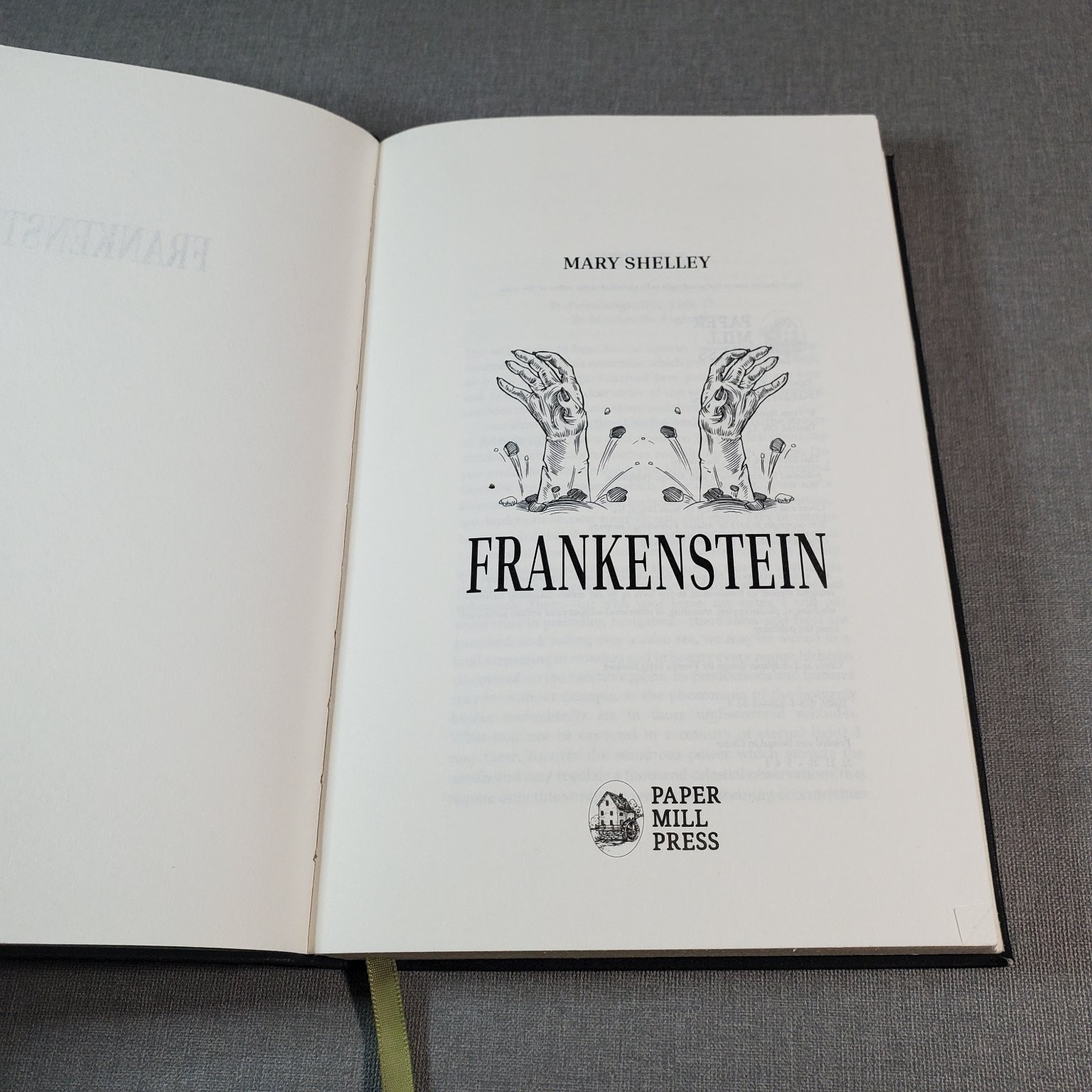 Frankenstein Mary Shelley 2018 Hardcover Paper Mill Press Classic Horror Novel