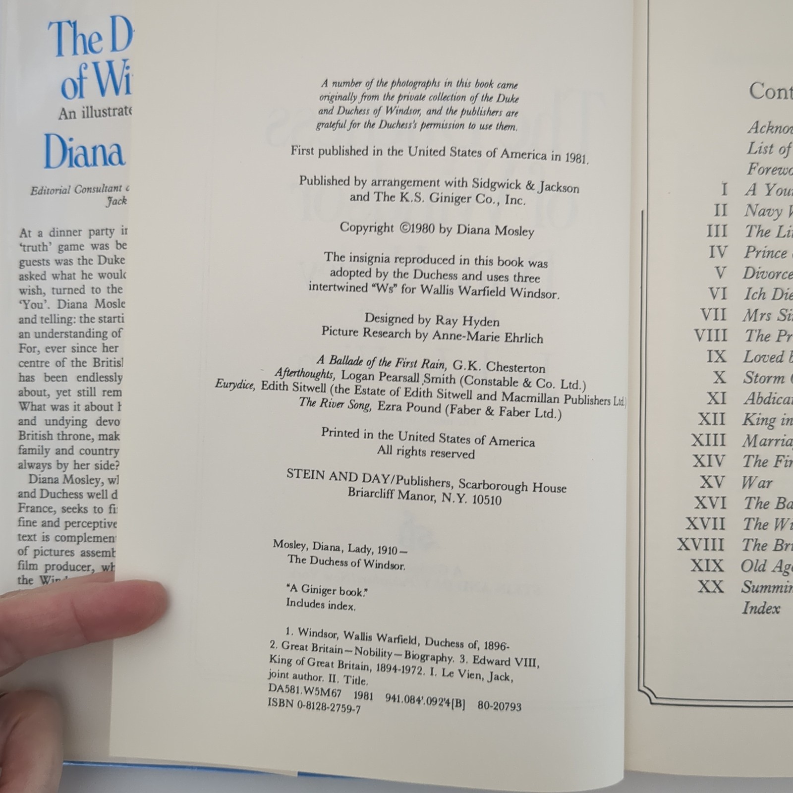 Duchess of Windsor Biography British Royalty Hardcover Book Diana Mosley 1980