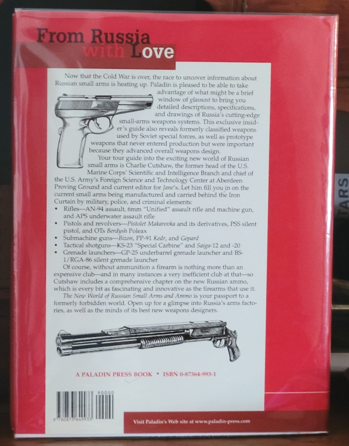 New World of Russian Small Arms & Ammo Cutshaw 1998 HC bl/wh illustrations