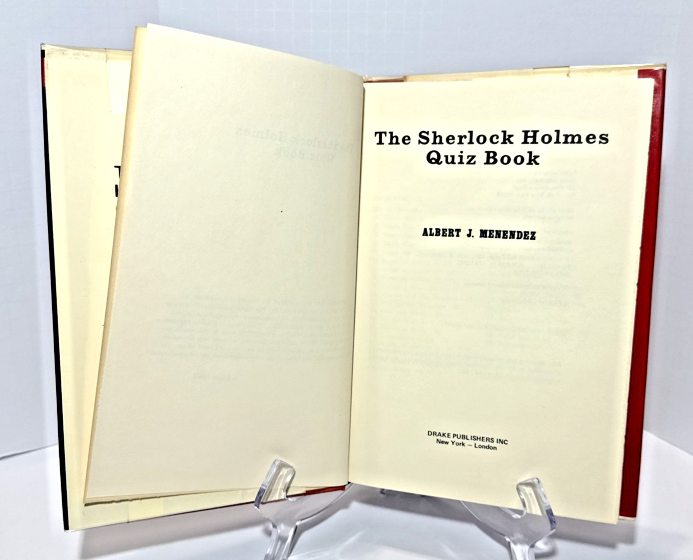SHERLOCKIANA | 1st Ed HC DJ | The Sherlock Holmes Quizbook by Al Menendez