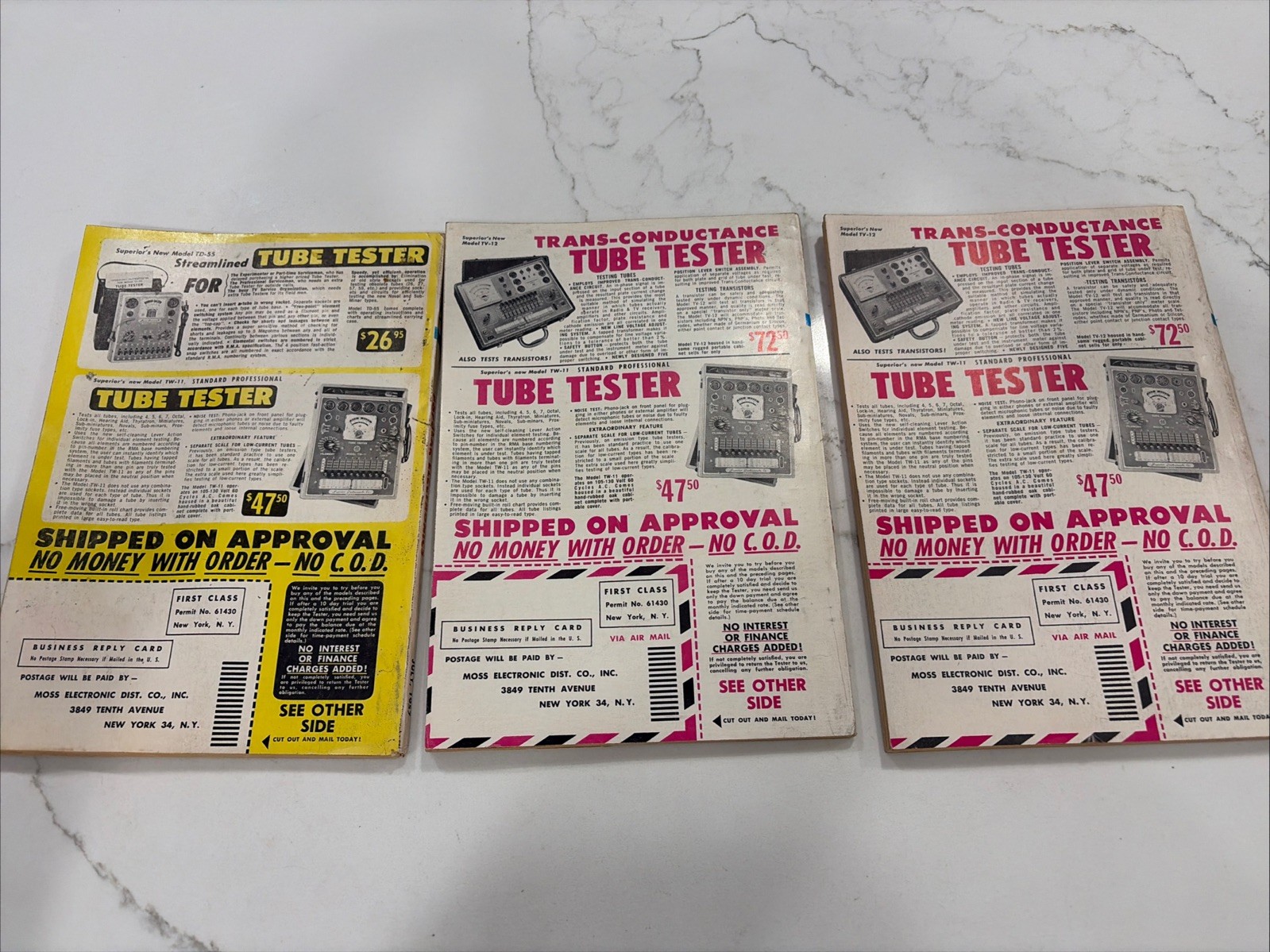 Lot Of Three Issues Popular Electronics 1957 July, August & September