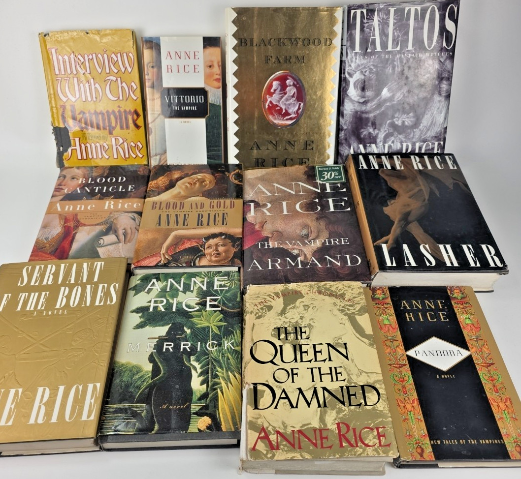 14 Anne Rice Hardcover Books ~ Interview with Vampire ~ Lots of First Editions