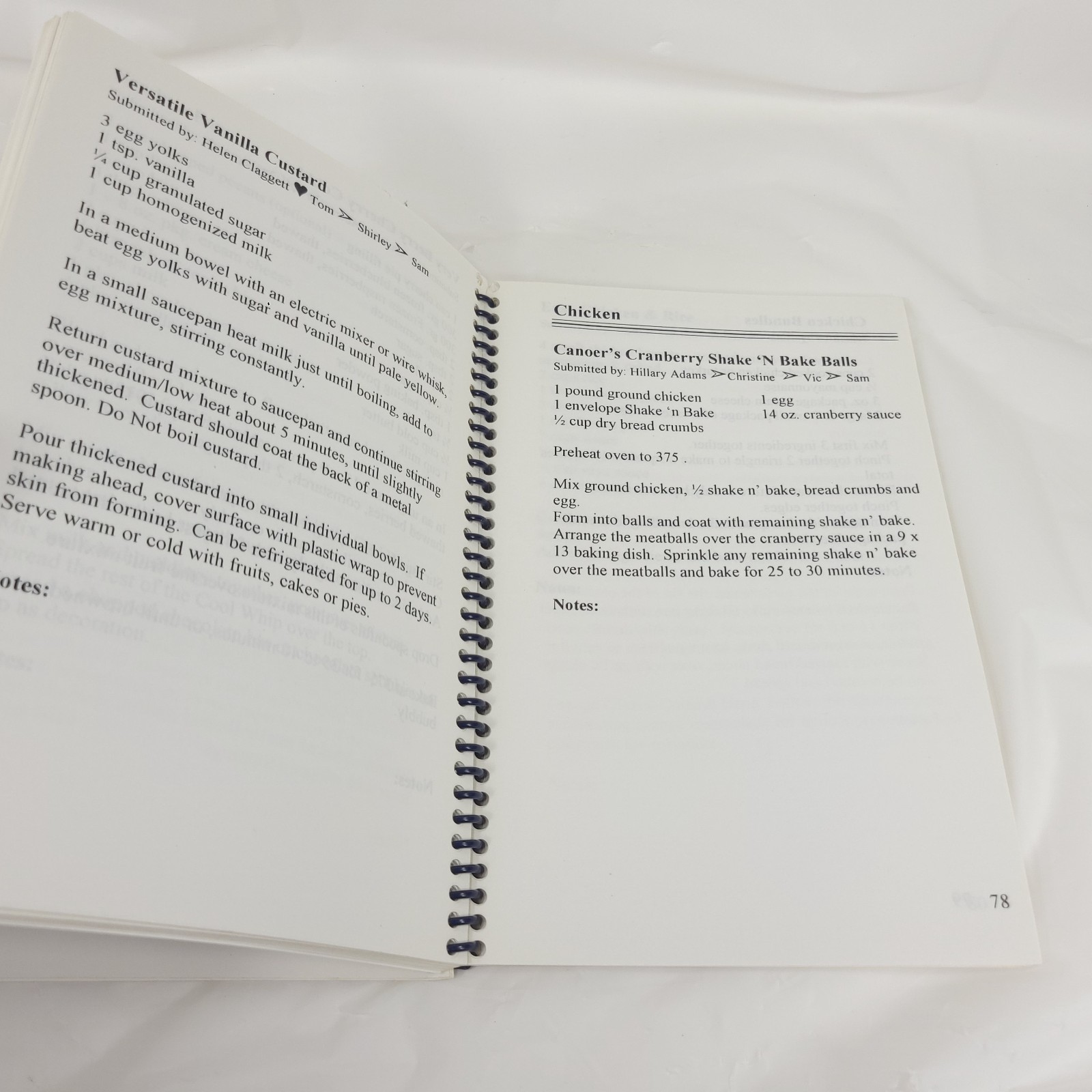 Howell Recipes 2000 Vintage Spiral Bound Family Cookbook Heritage Collection