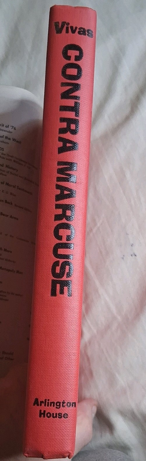 CONTRA MARCUSE By Eliseo Vivas Hardcover/DJ 1971 Arlington House