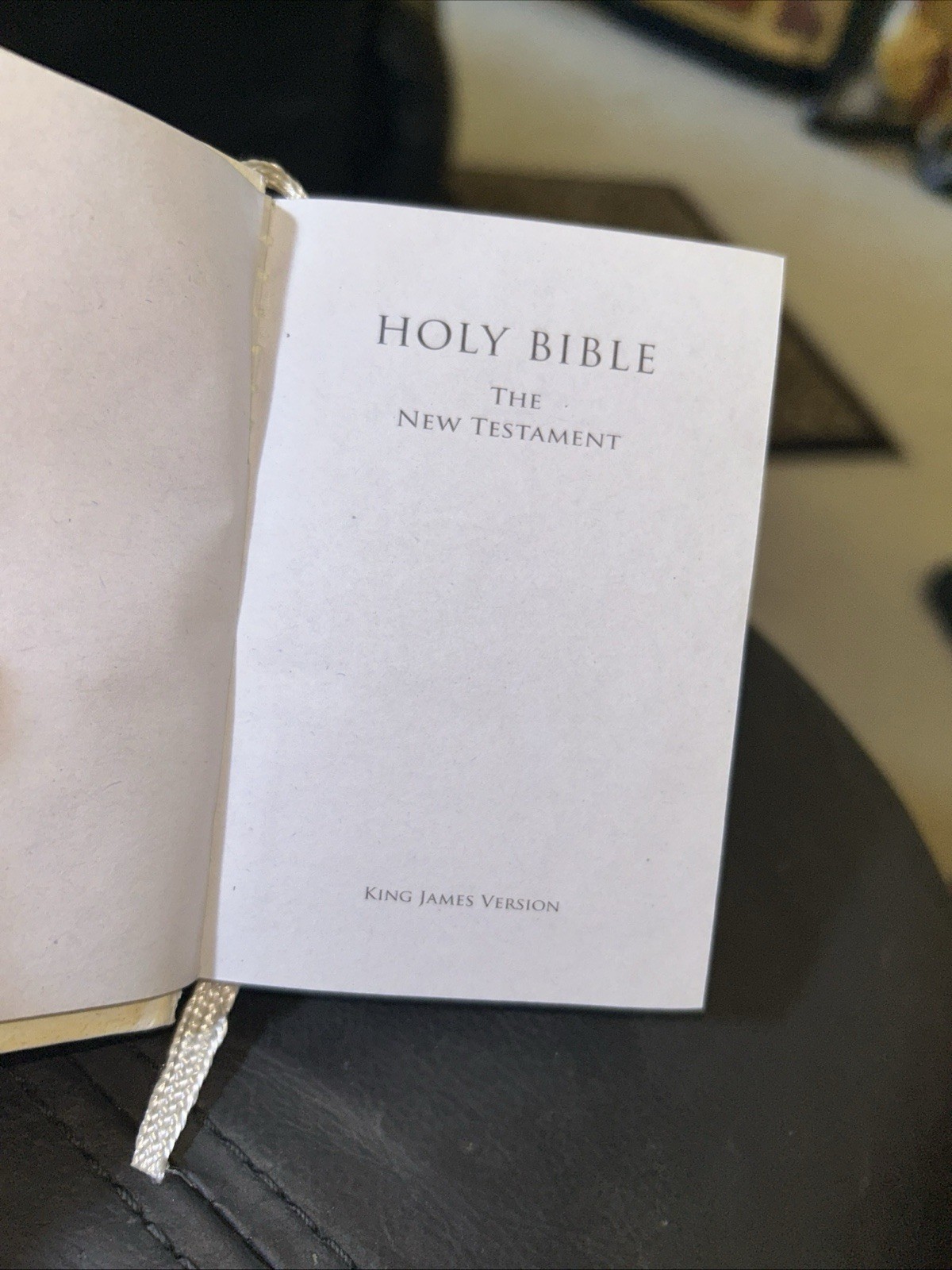 Holy Bible New Testament KJV Pocket Size White Bible 4 1/2 Inches Tall