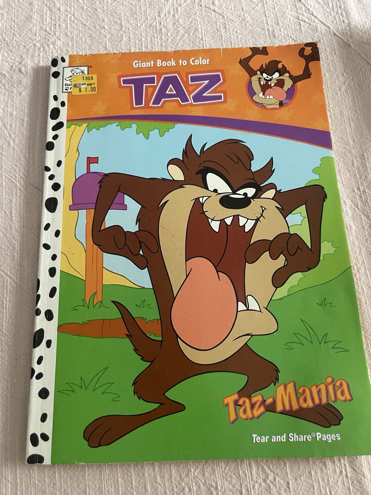 Taz-Mania Giant Book to Color softcover book Dalmatian Press 2003