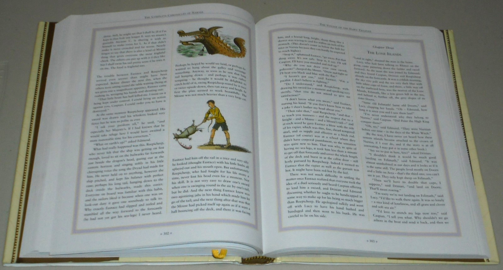 THE COMPLETE CHRONICLES OF NARNIA BY C.S. LEWIS 2000 HARDCOVER 22CM X 29CM