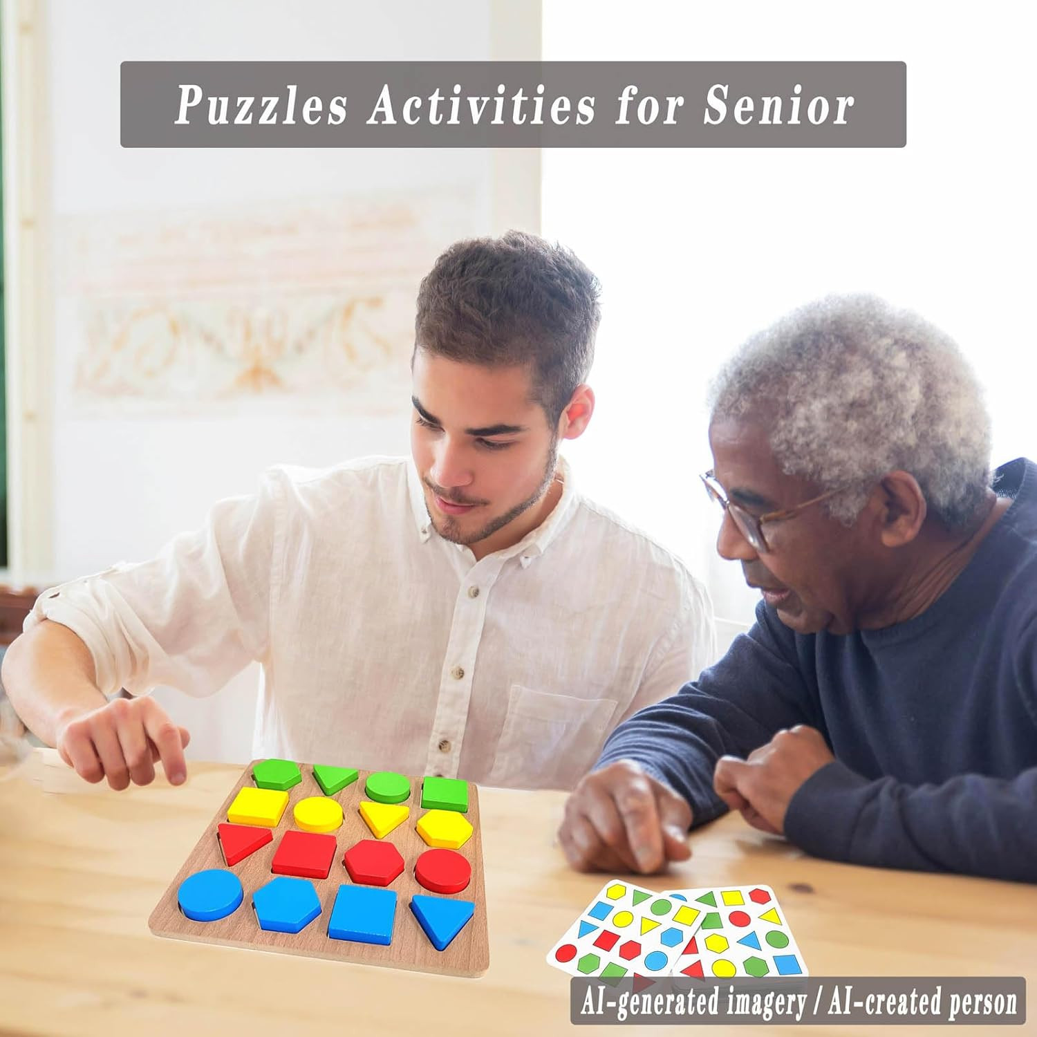 Puzzles Gifts for Dementia,Alzheimers Activities & Memory Games for Seniors,Geom