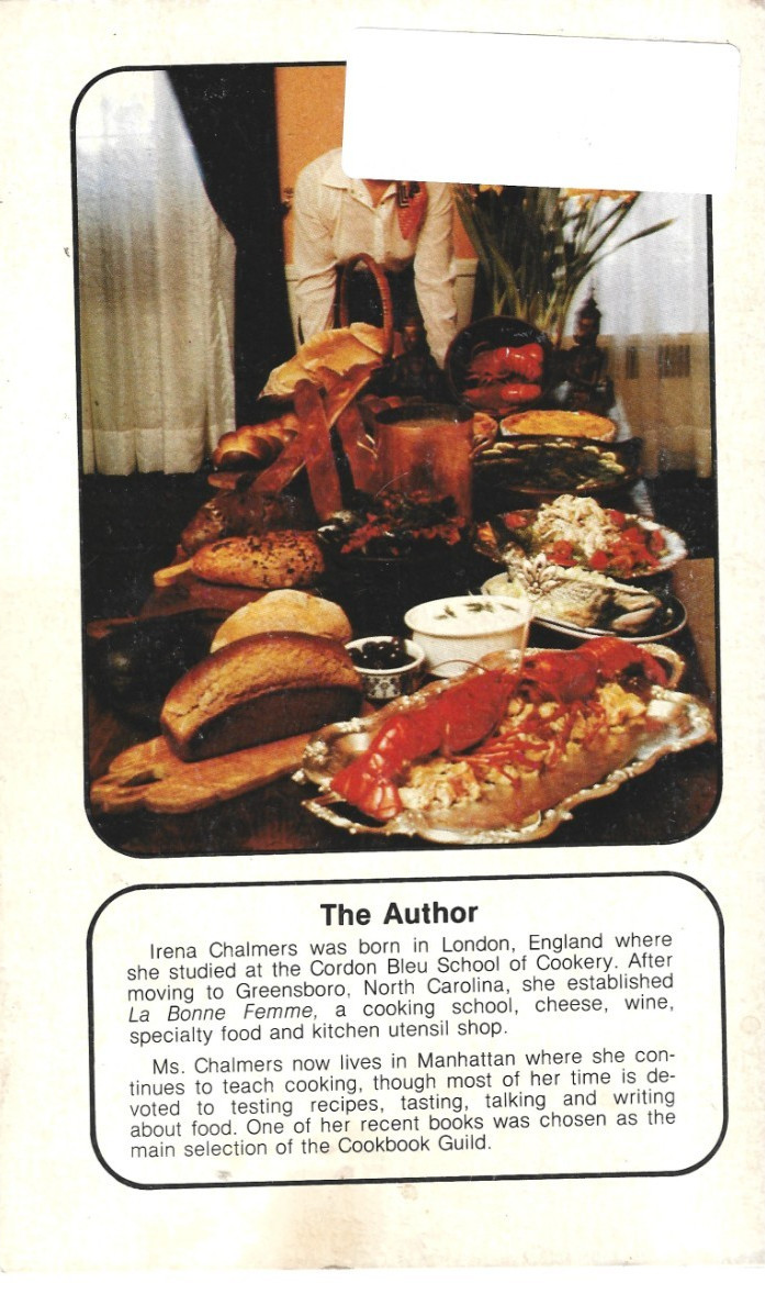 Vegetable Cookery, by Irena Chalmers / 1975 Staplebound Paperback / Illustrated