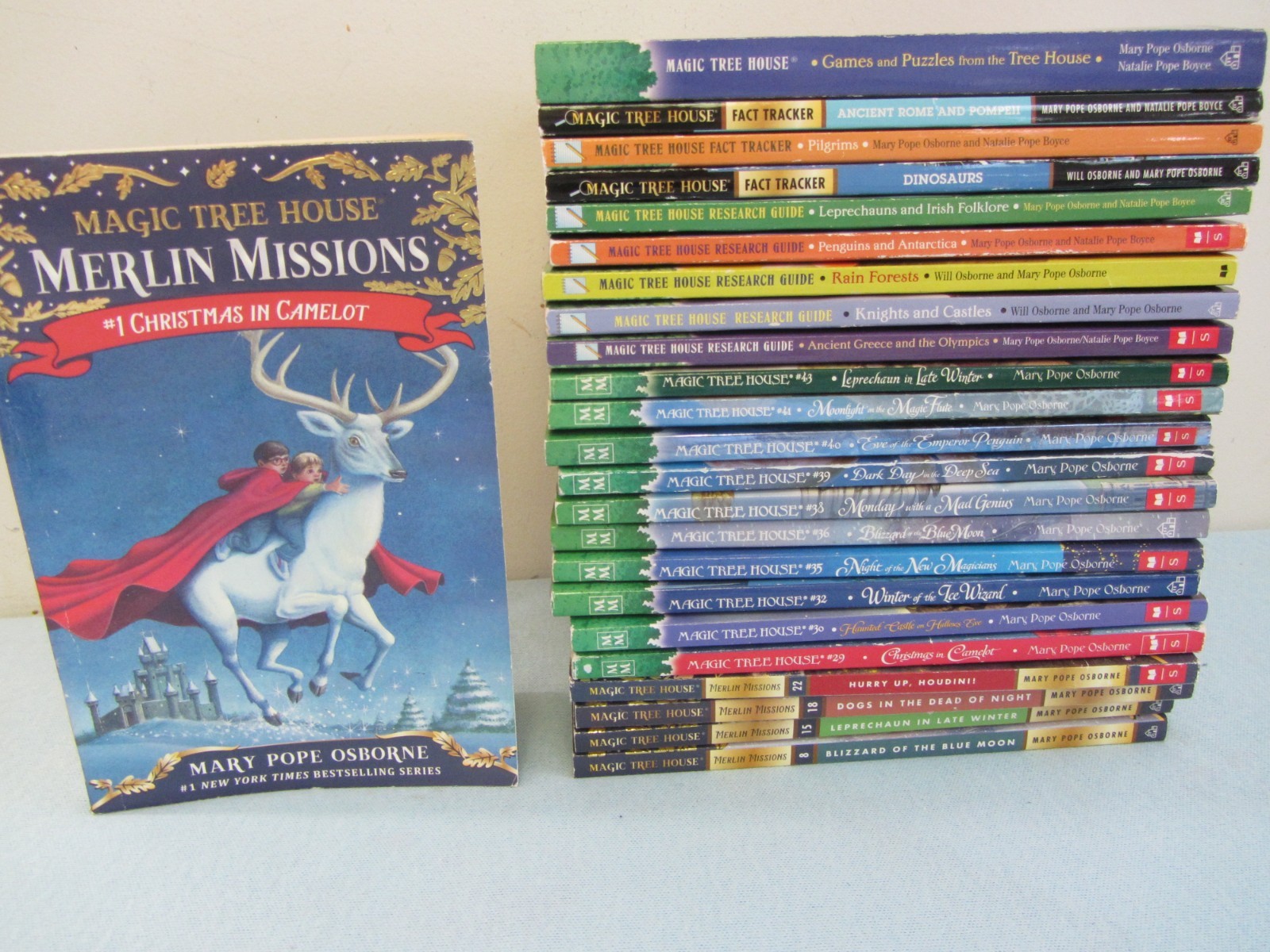 Lot of 24 Magic Tree House Merlin Missions/Research Guides/Fact Trackers PB