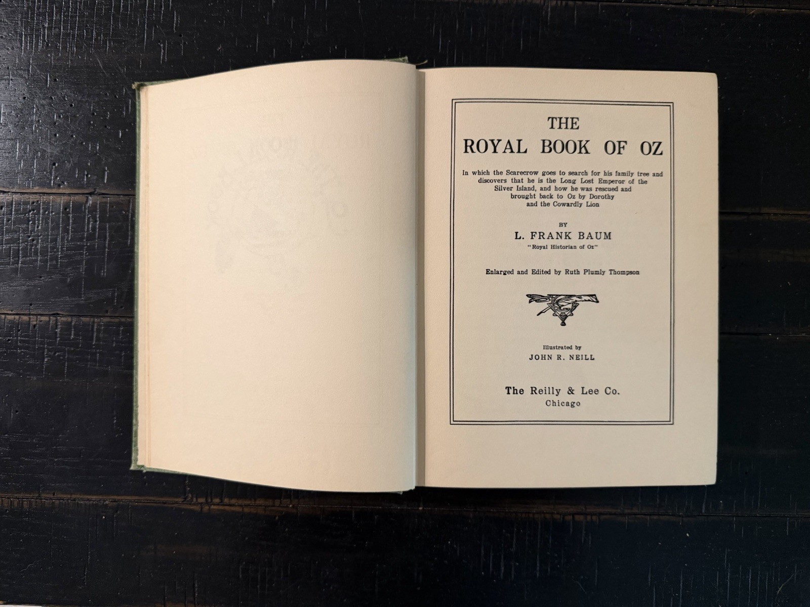 L. Frank Baum The Royal Book of Oz Hardcover Illustrated Reilly & Lee 1921