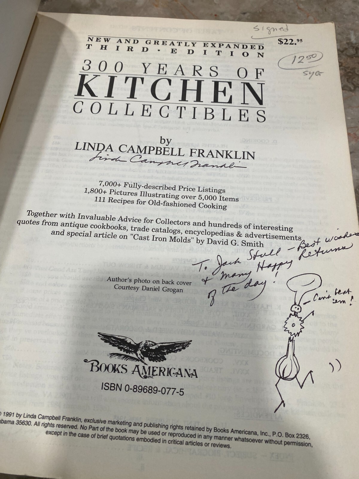 300 Years of Kitchen Collectibles Linda Campbell Franklin 3rd Edition SIGNED!!