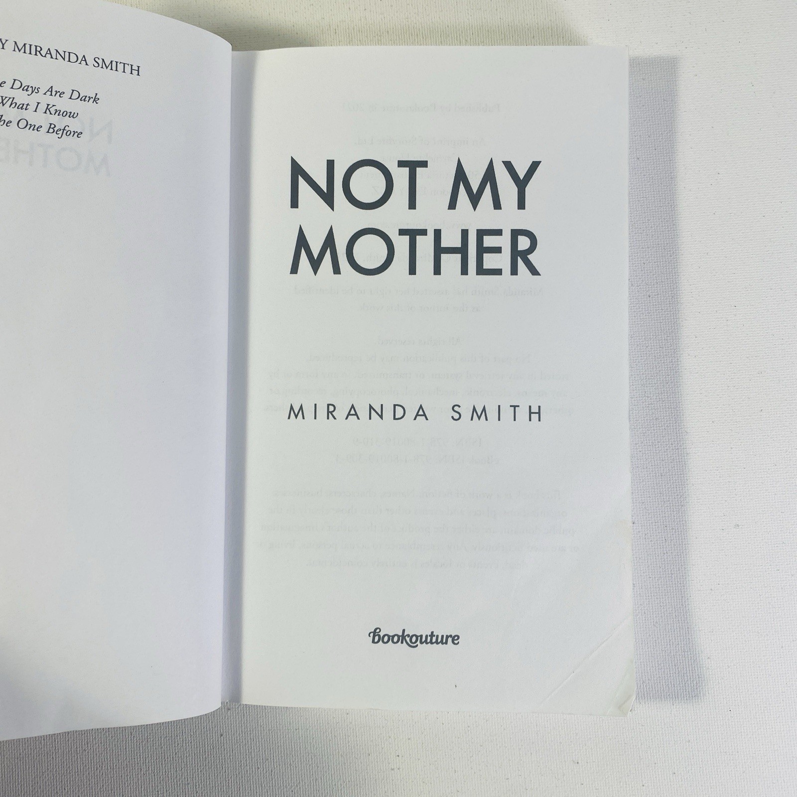 Not My Mother by Miranda Smith 2021 Trade Paperback