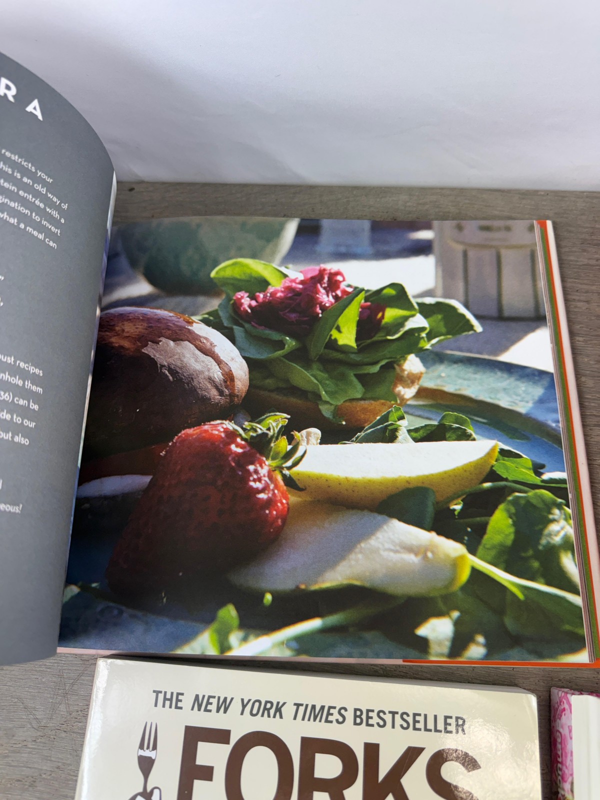 Plant-Based Vegan Cookbooks Lot 4 Plantpower Forks Over Knives Damuck Multicolor