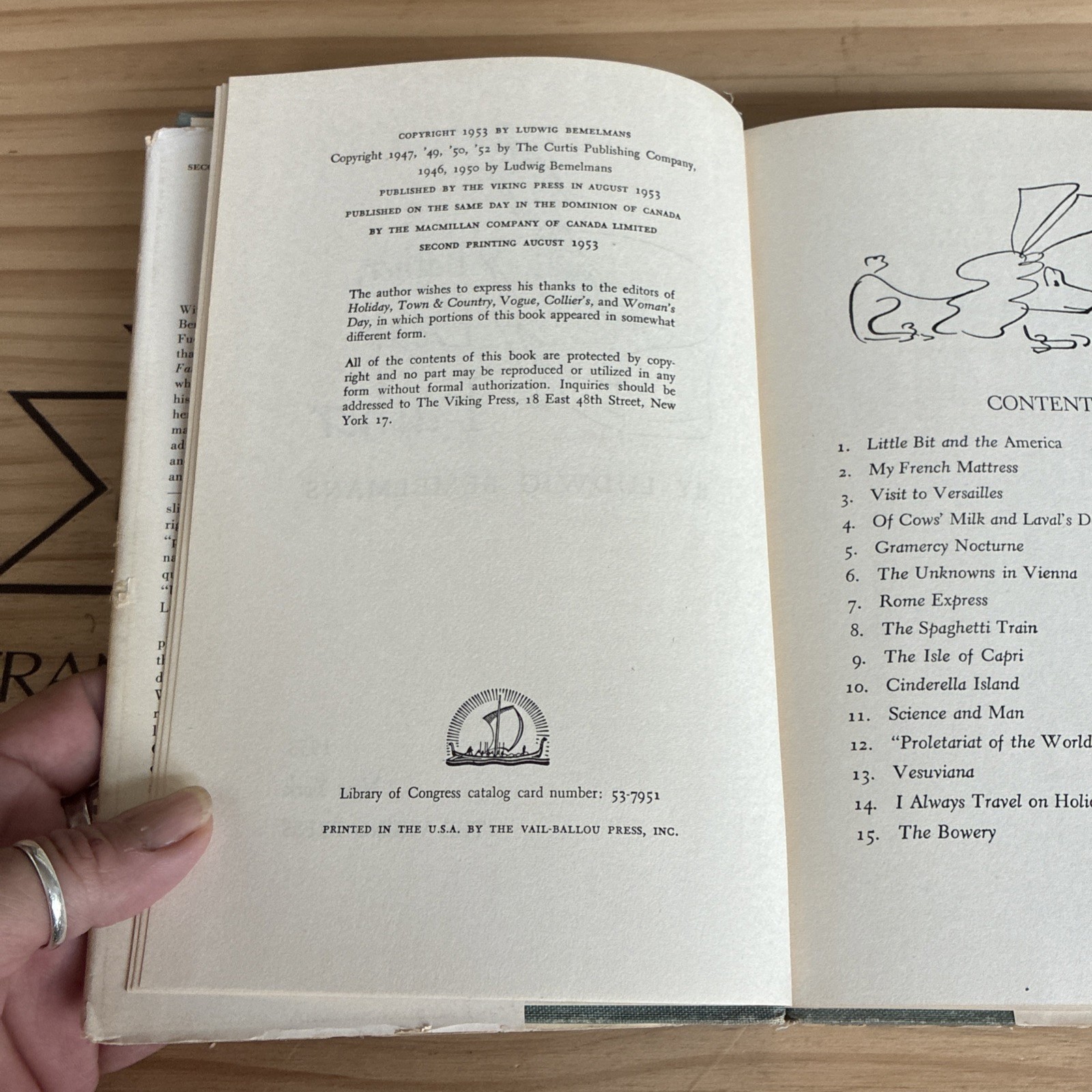 Signed Book Ludwig Bemelmans Father Dear Father Illustrated Vintage Humor Books