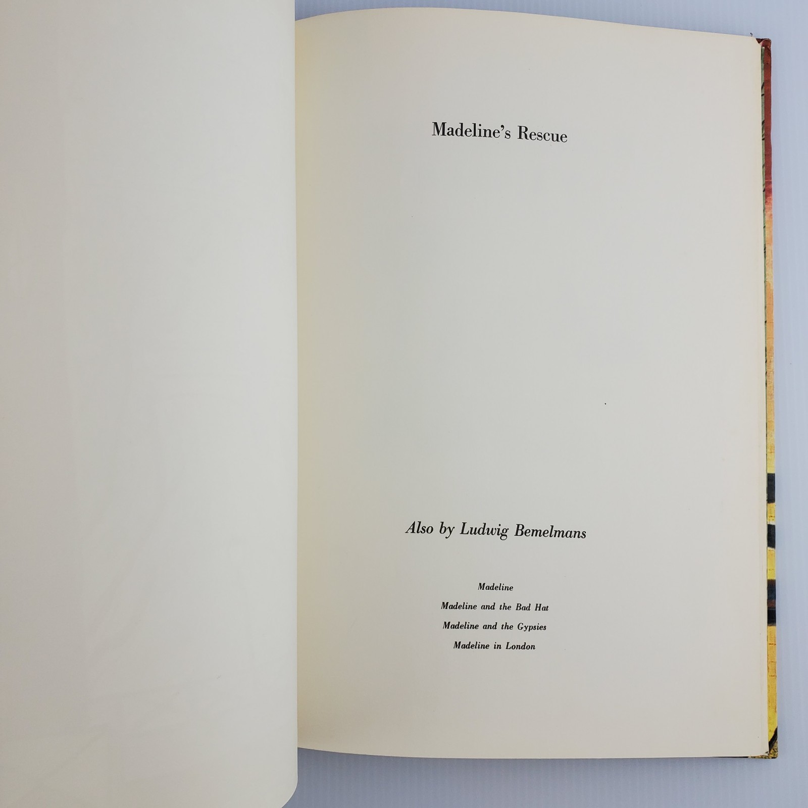 Madeline’s Rescue by Ludwig Bemelmans 1953 Viking Press Hardcover