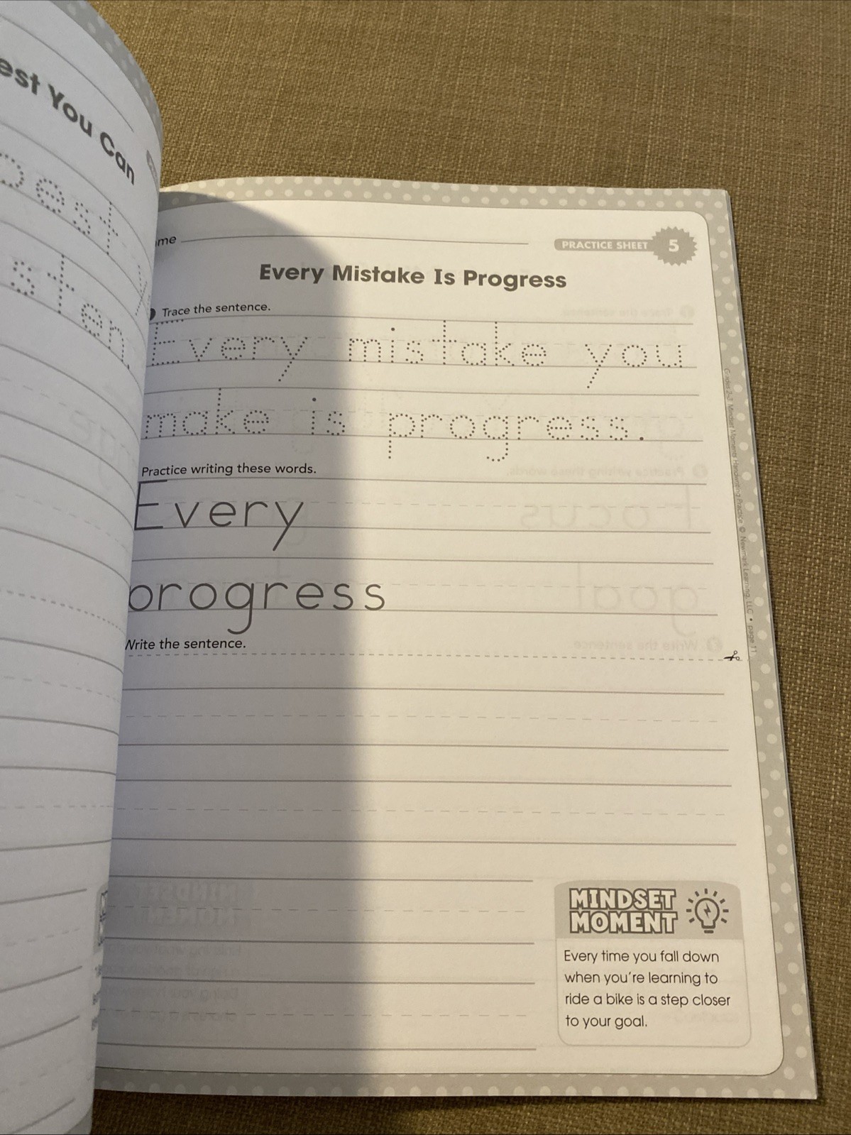 Handwriting Practice Manuscript Gr. 2-3 Mindset Moments by Newmark Learning
