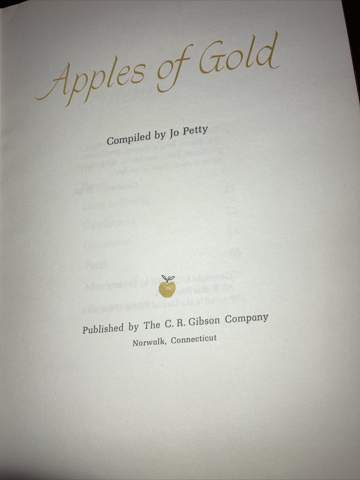 Apples of Gold by Jo Petty 1962 Hardcover Vintage 86 Pages