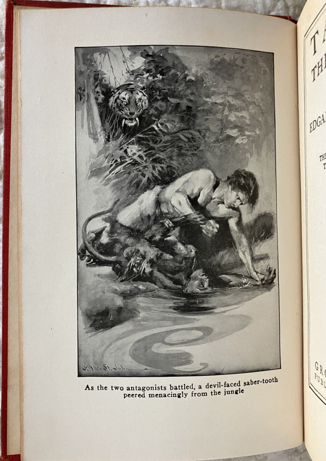 Edgar Rice Burroughs, TARZAN THE TERRIBLE, hardback book w/ DJ, Grosset & Dunlap