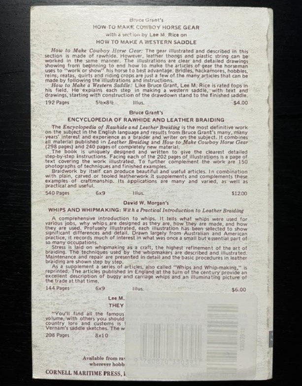 Leather Braiding by Bruce Grant Illustrated by Larry Spinelli 1961 Softcover