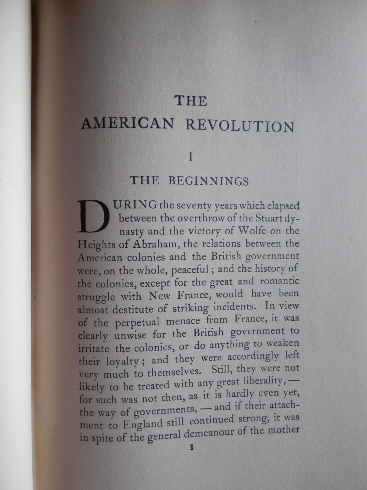 THE AMERICAN REVOLUTION Vol. I by John Fiske – 1896 (1891) Houghton Mifflin Co.