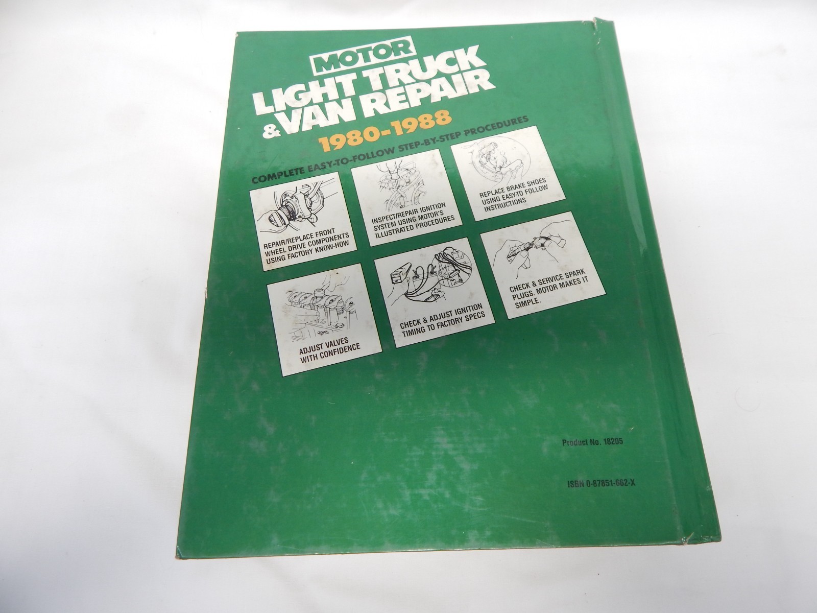 MOTOR Light Truck & Van Repair Car Manual 1980 to 1988 Lg Hardback Cover