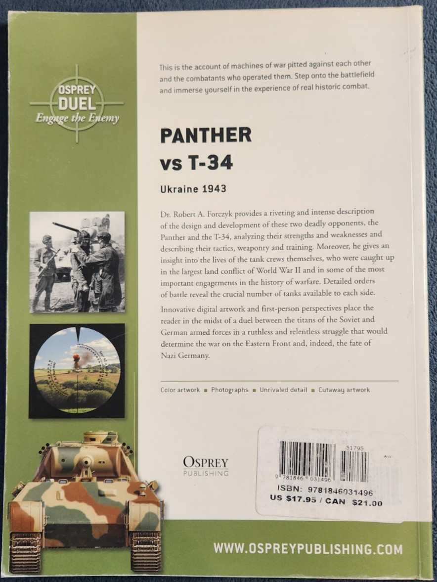 Osprey Dual Series 4: Panther Vs. T-34 Ukraine 1943 by Robert Forczyk