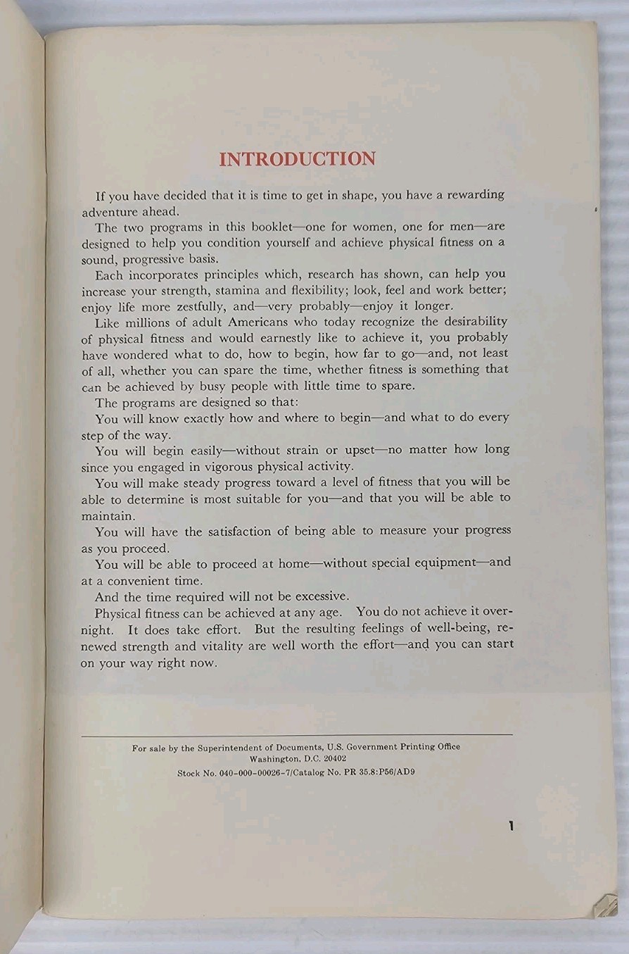 Adult Physical Fitness A Program for Men and Women Paperback Vintage