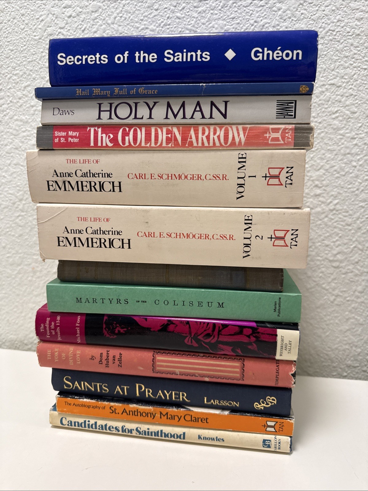 Catholic Saints Mystics Book Lot Emmerich Claret Jesuits 13 Books