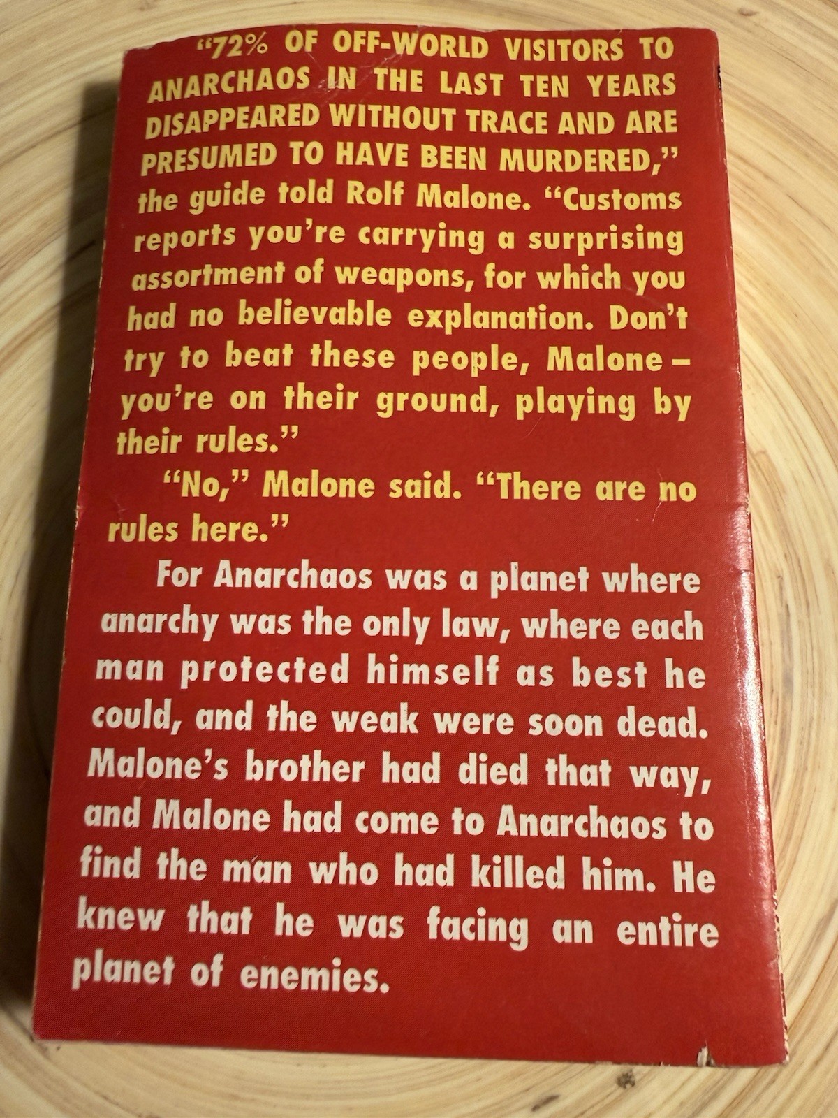 Anarchaos by Curt Clark aka Donald E Westlake -A World Where Nothing Was Illegal