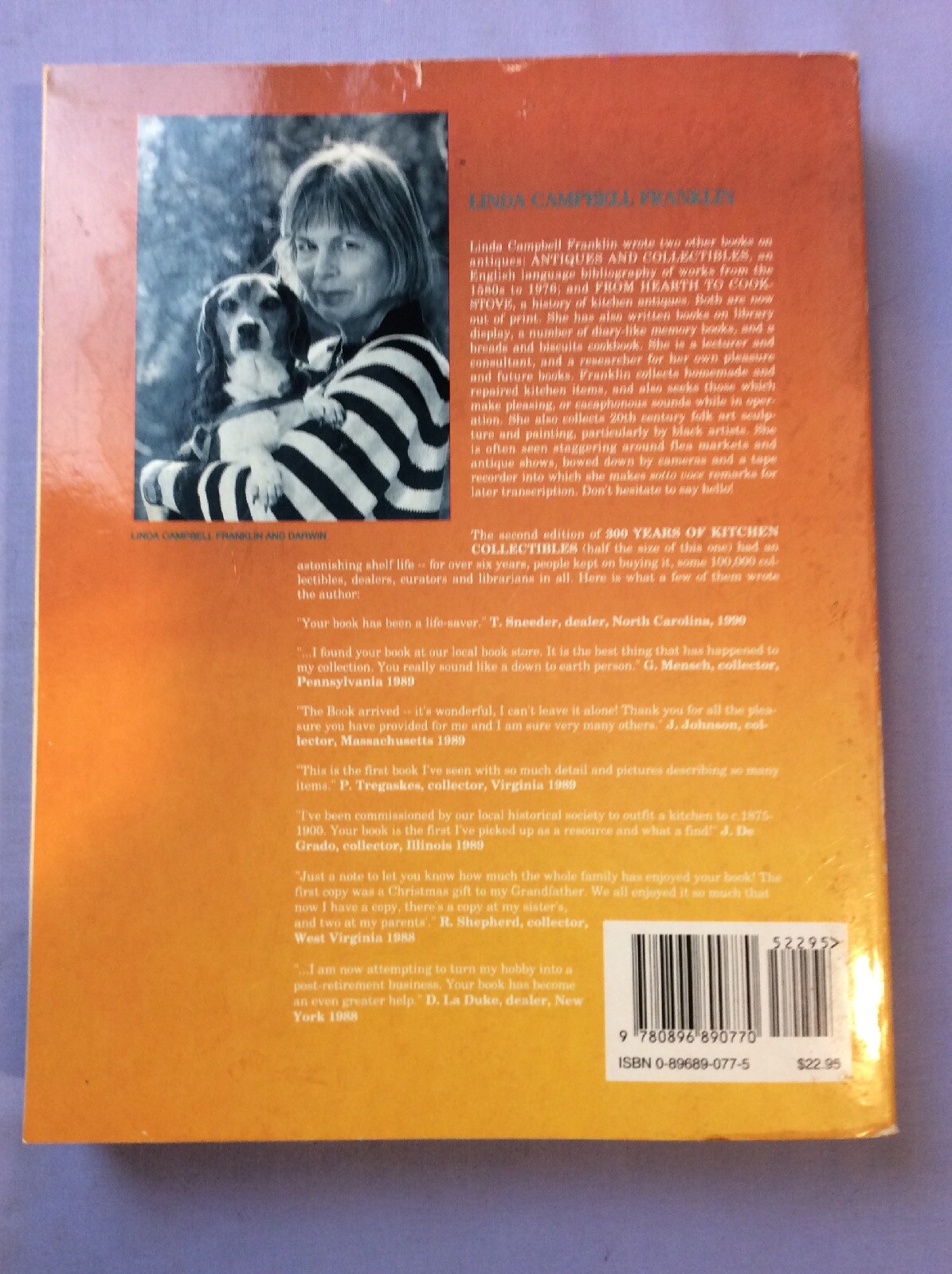 300 Years Kitchen Collectibles SC 3rd Edition 1991 Signed Linda C Franklin #223F