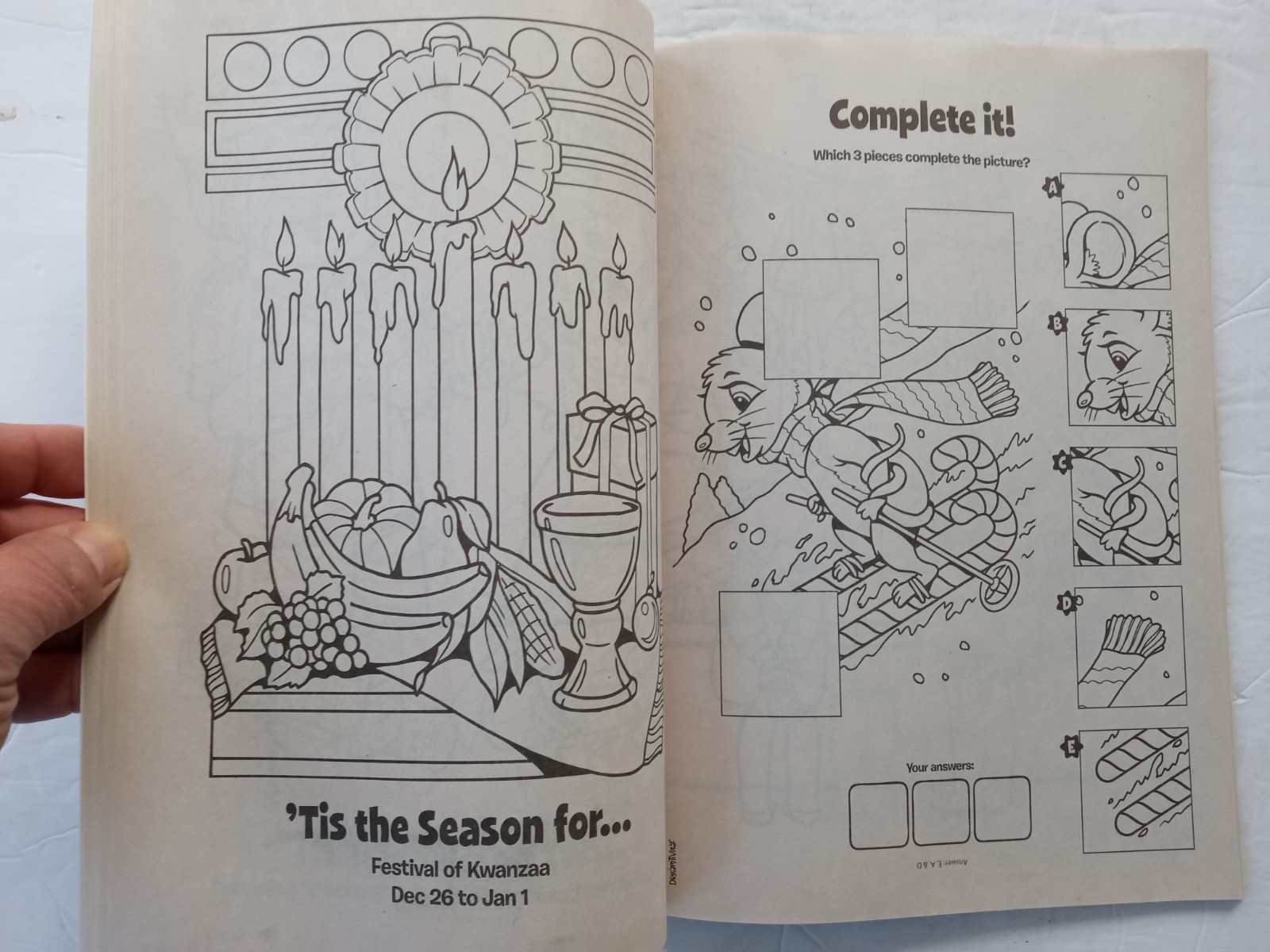 Colortivity Christmas Holiday Coloring and Activity Book Frosty Fun DREAMTIVITY