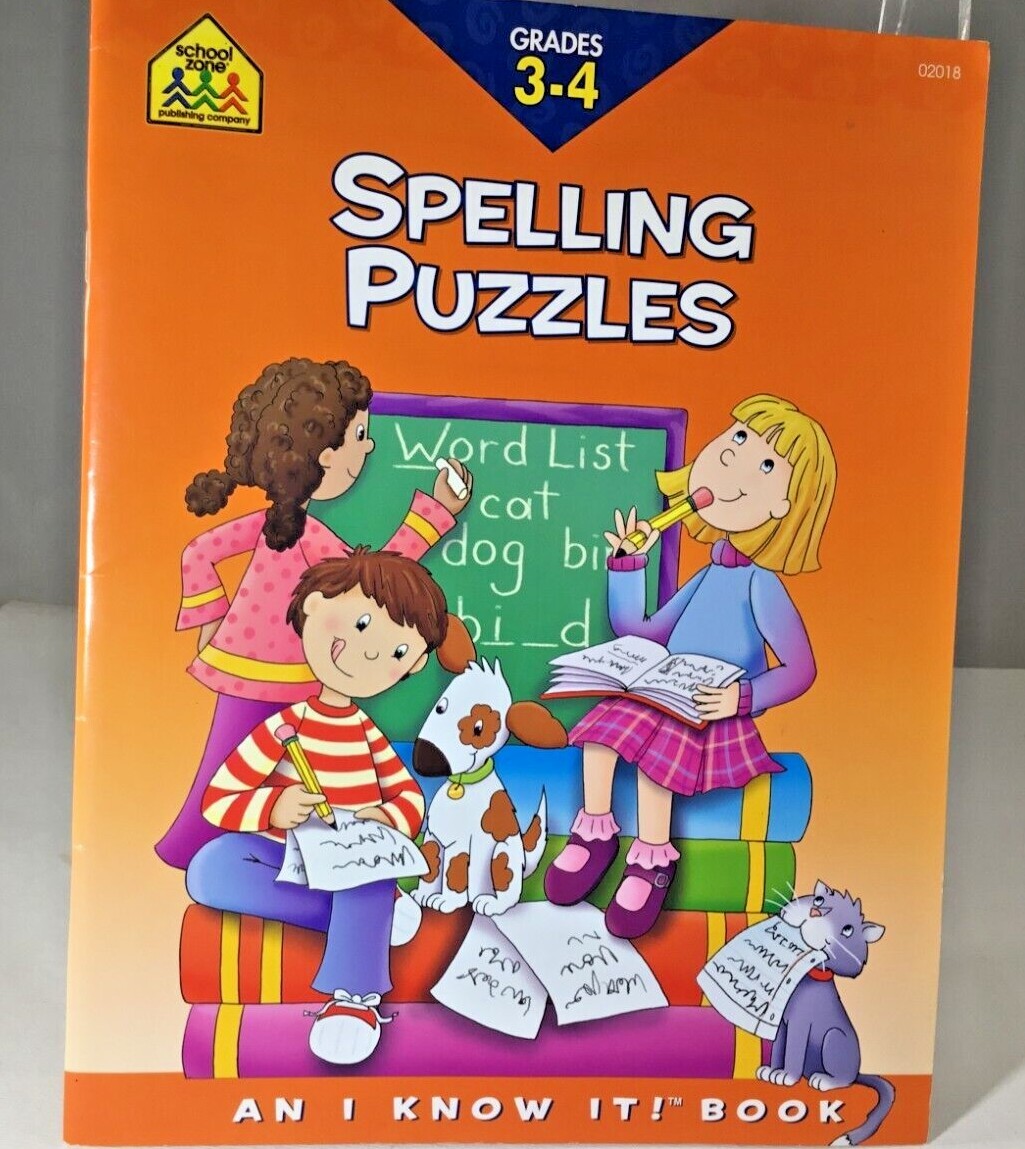 Spelling Puzzles and Writing Skills Books Grade 3-4 New