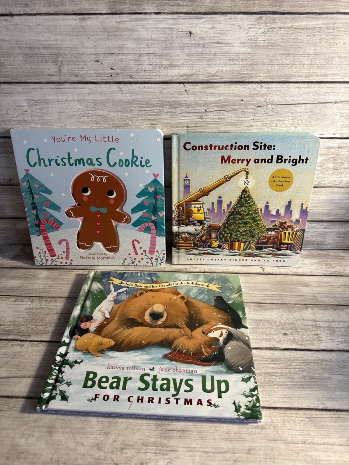 NEW! Lot Of 3 Christmas Touch Feel Experience Books Christmas Cookie + 2 More