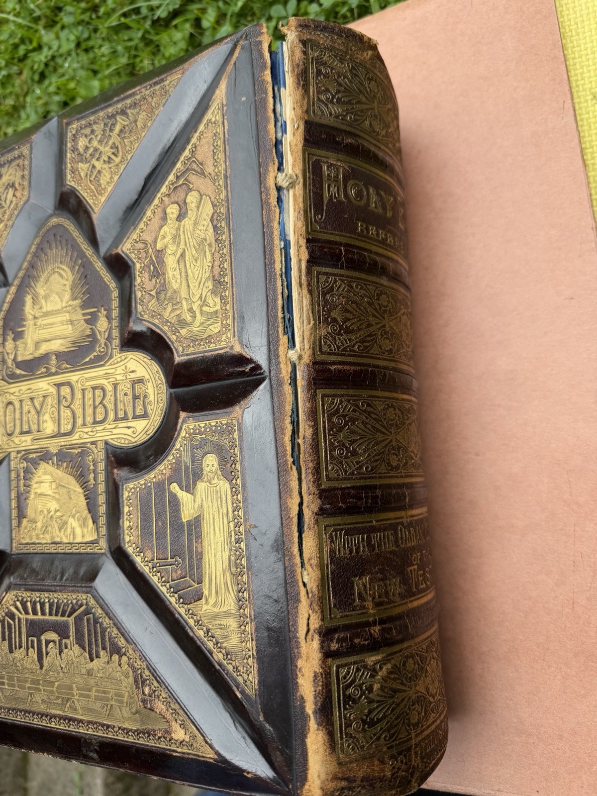 Victorian Holy Bible 1881 FM Dillie Co Cincinnati OH Pictorial Family RARE HEAVY