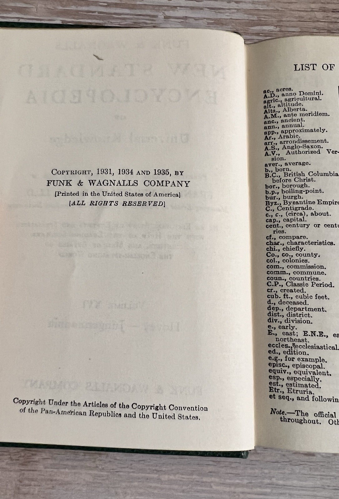 Funk & Wagnalls New Standard Encyclopedia of Universal Knowledge