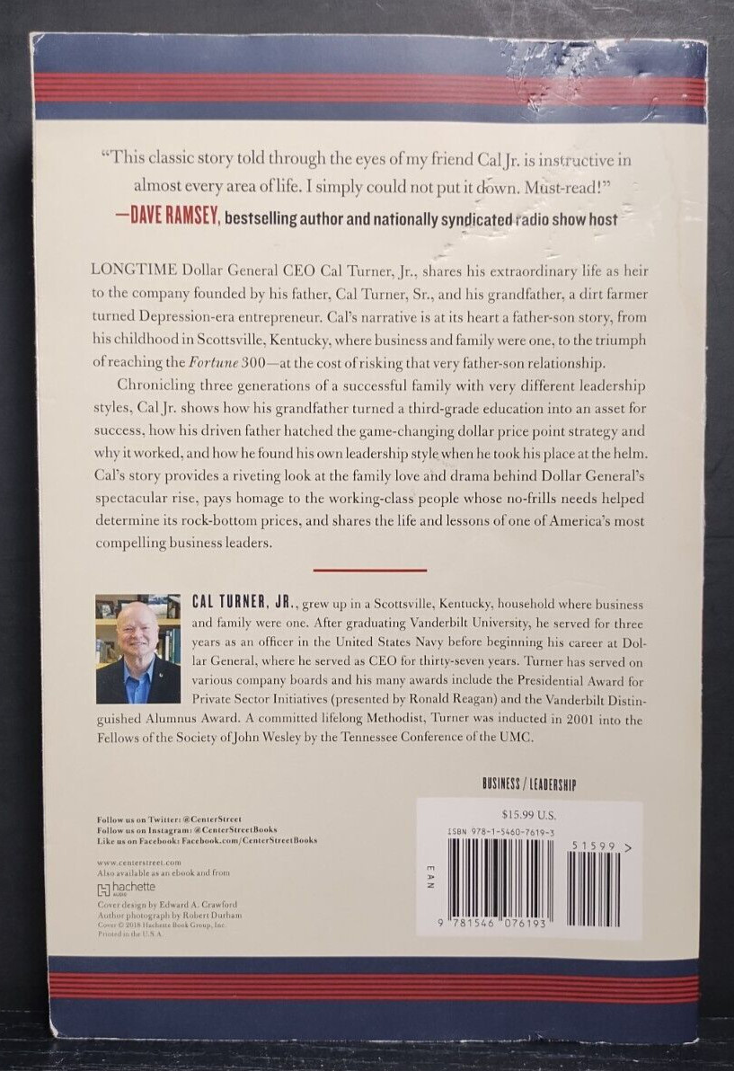 My Father’s Business PB 1st Ed 2008 Cal Turner Jr. Center Street Family Legacy S