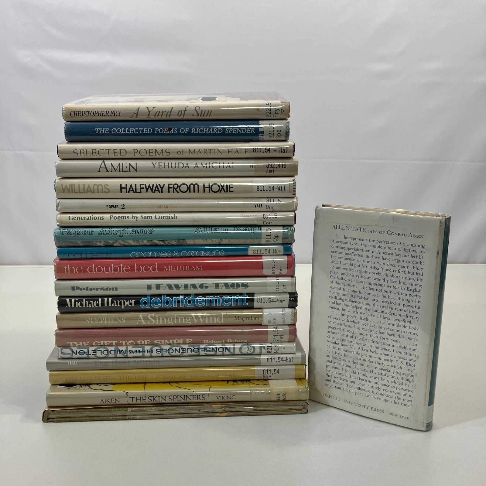 Vintage Poetry 20 Book Lot Ex Library HCDJ Christopher Fry Richard Spender VTG