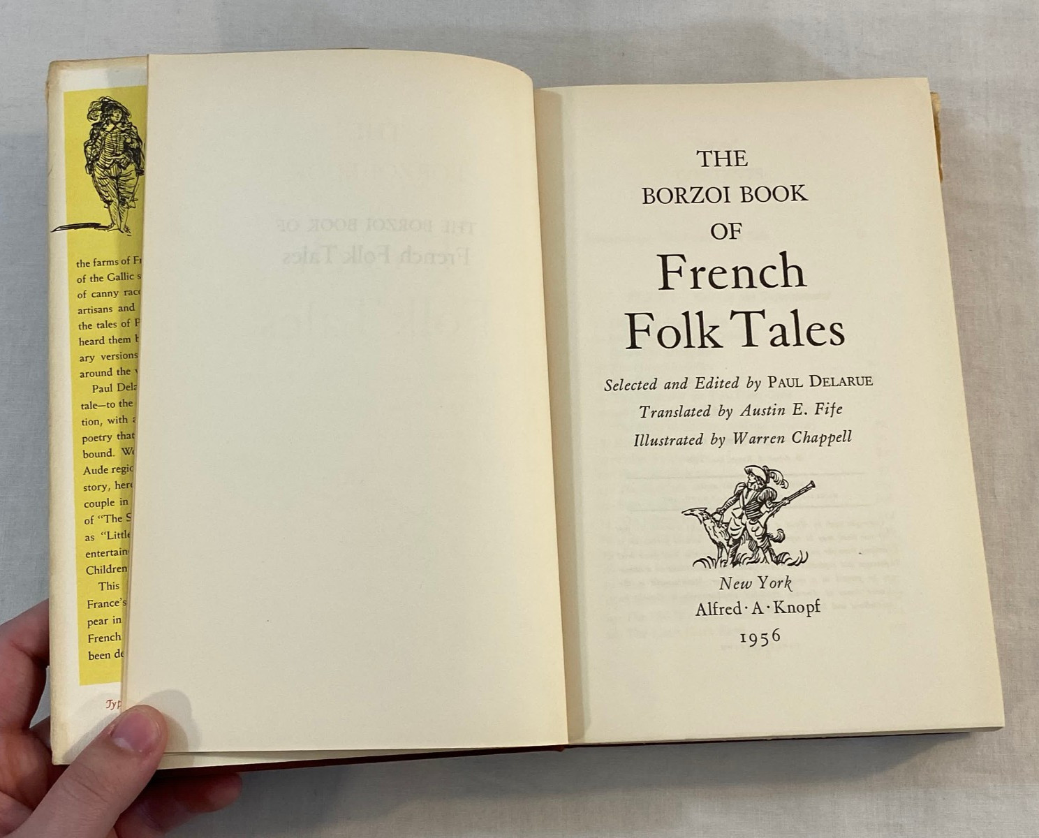 The Borzoi Book Of French Folk Tales Paul Delarue 1ST EDITION HCDJ 1956