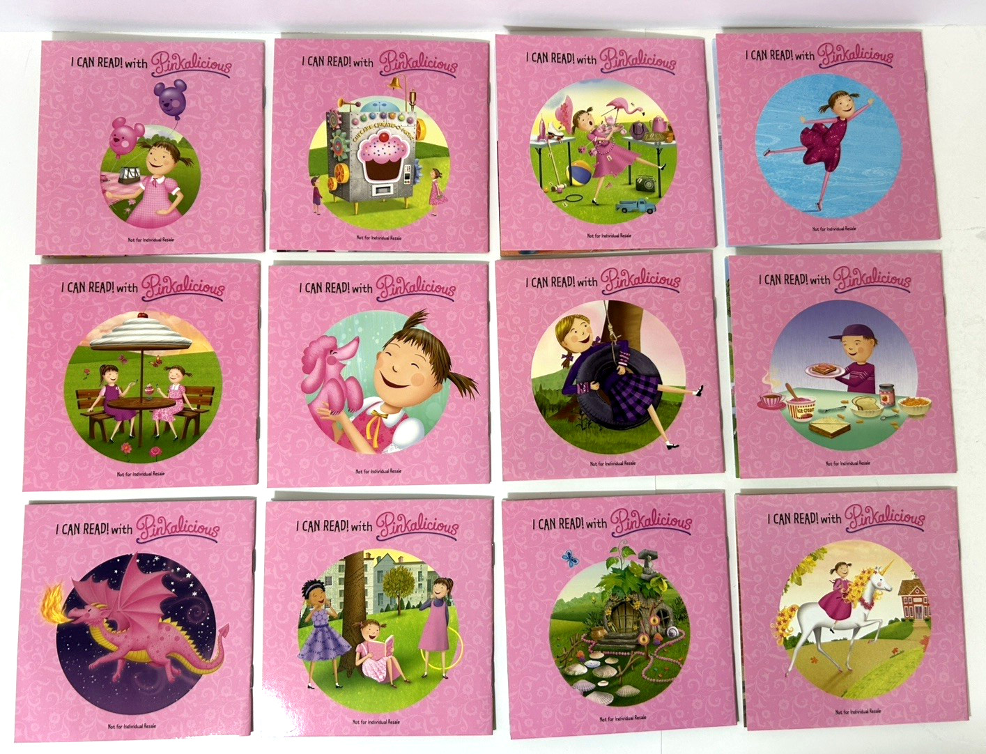 I Can Read Phonics Pinkalicious Kids Books Lot of 12 Mini Books with Box