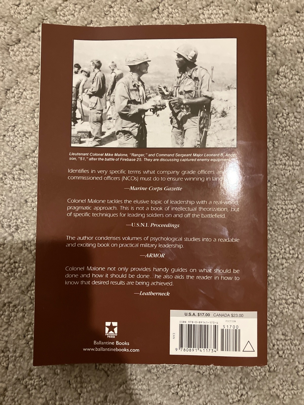 Small Unit Leadership: A Commonsense Approach by Malone, Dandridge M.