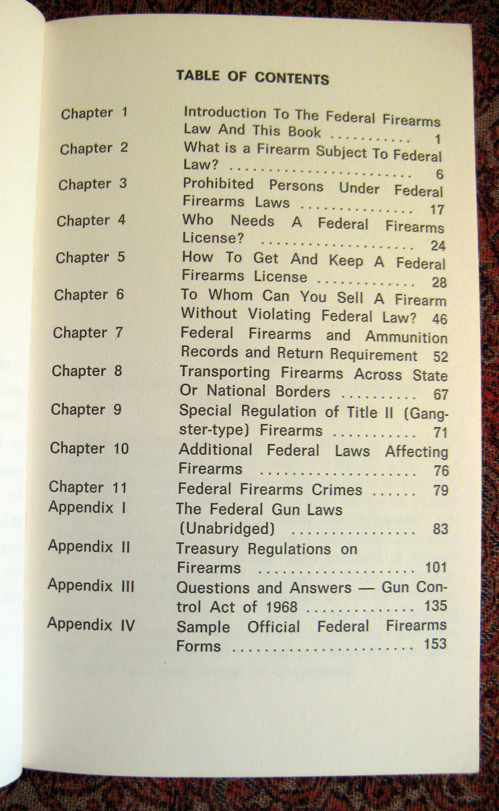 Federal Gun Laws and You, by Joseph J. Wase. Firearms Publishing Co., 1971. Sof