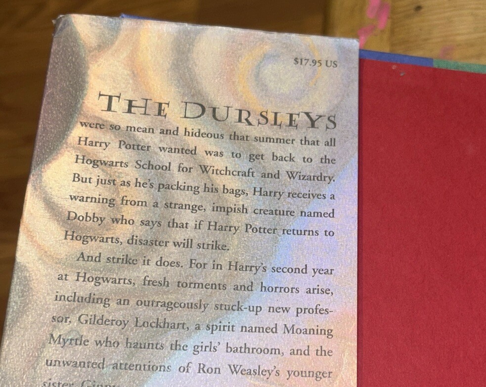 Harry Potter and The Chamber of Secrets June 1999 US 1st Edition Error Pg 332