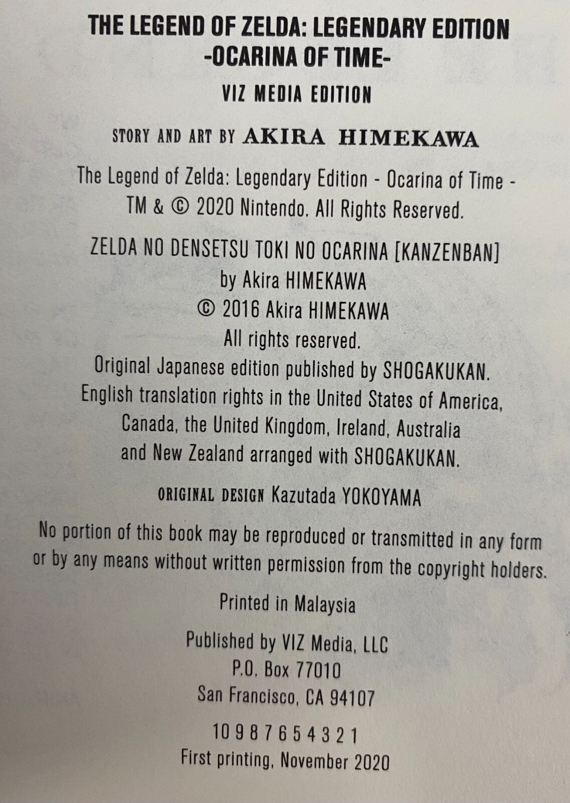 5 Books Akira Himekawa THE LEGEND OF ZELDA LEGENDARY EDITION 2020 First Edition
