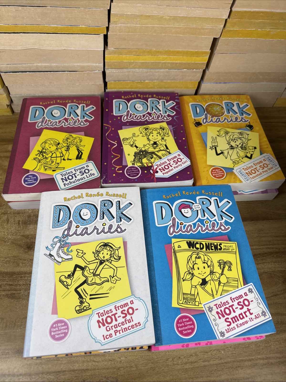 Lot of 10 DORK DIARIES By Rachel Renee Russell Paperback Books 1-10 Number 7 HC