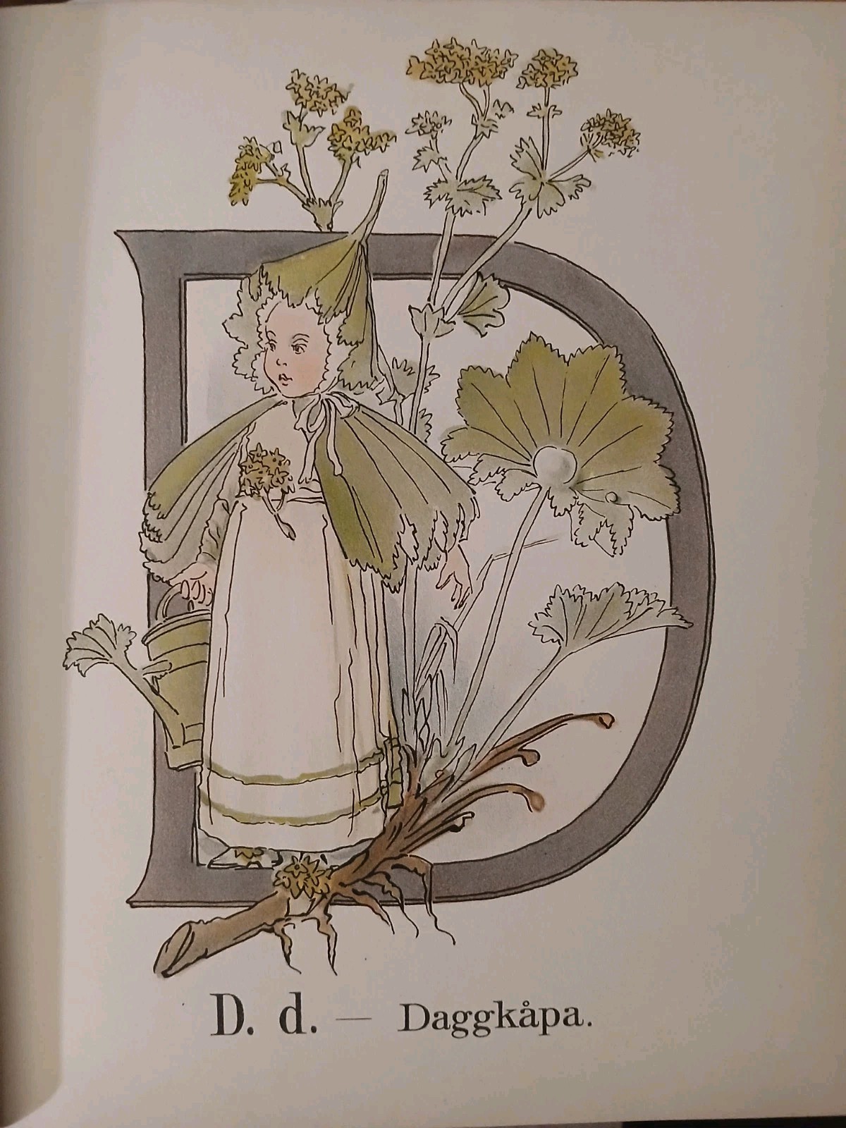 Antique Book Prinsarnes Blomsteralfabet HC 1892 Sweden Illustrated Alphabet