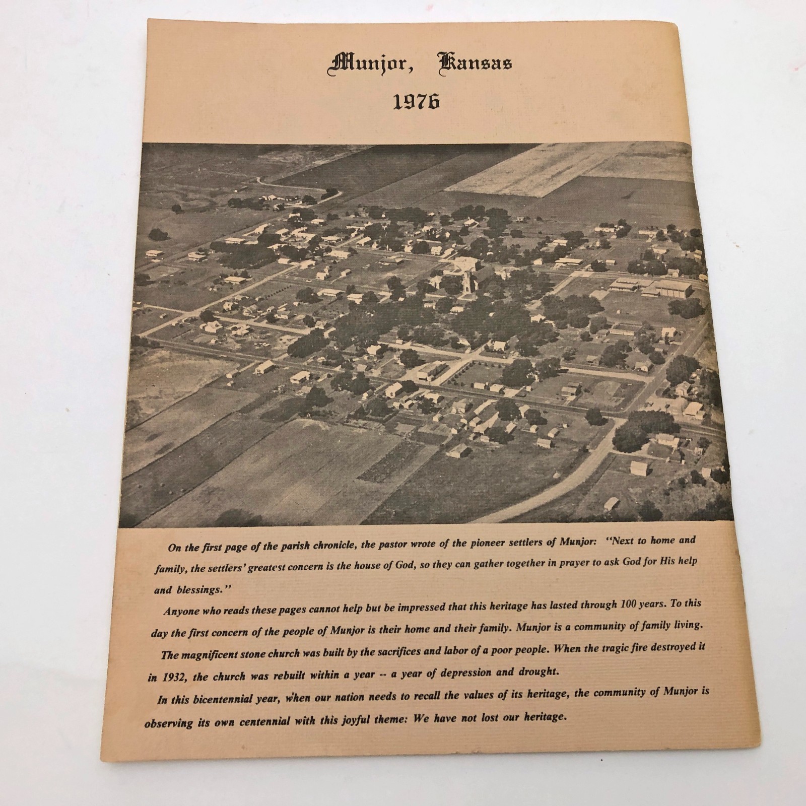 Saint Francis Parish Munjor Kansas 1876-1976 History Fr. Earl Meyer Booklet PB