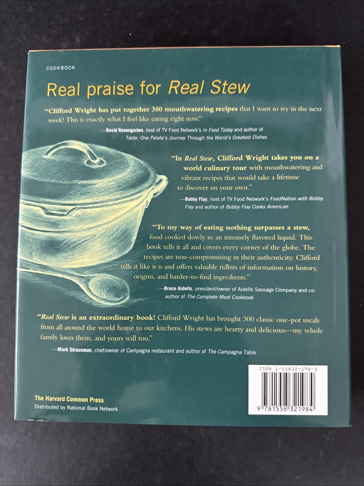 Real Stew Authentic Home-Cooked by Clifford Wright (2002 Hardcover Cookbook)