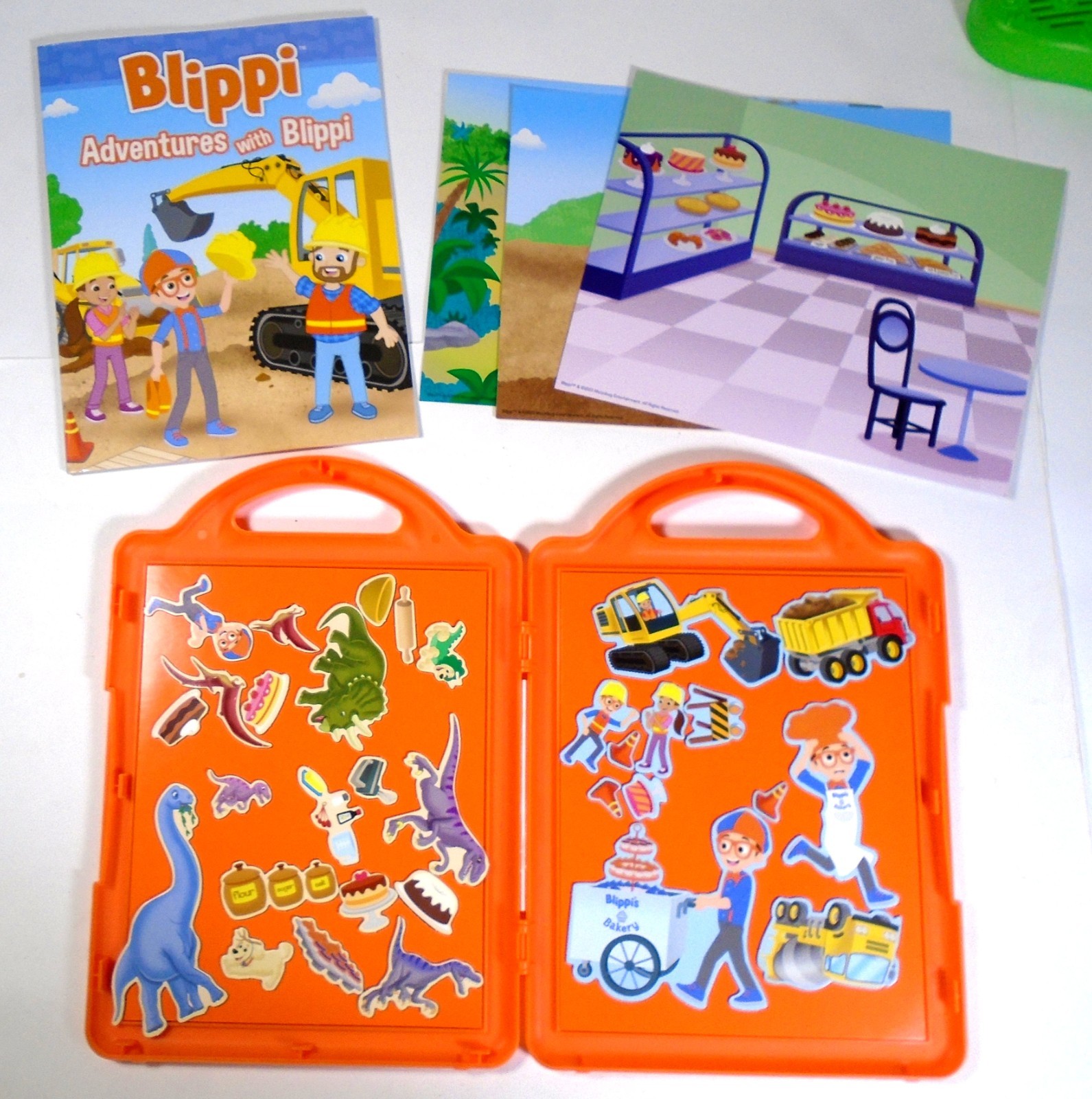Adventures with Blippi Book & Magnetic Play Set – Storybook & 6 Magnetic Scenes
