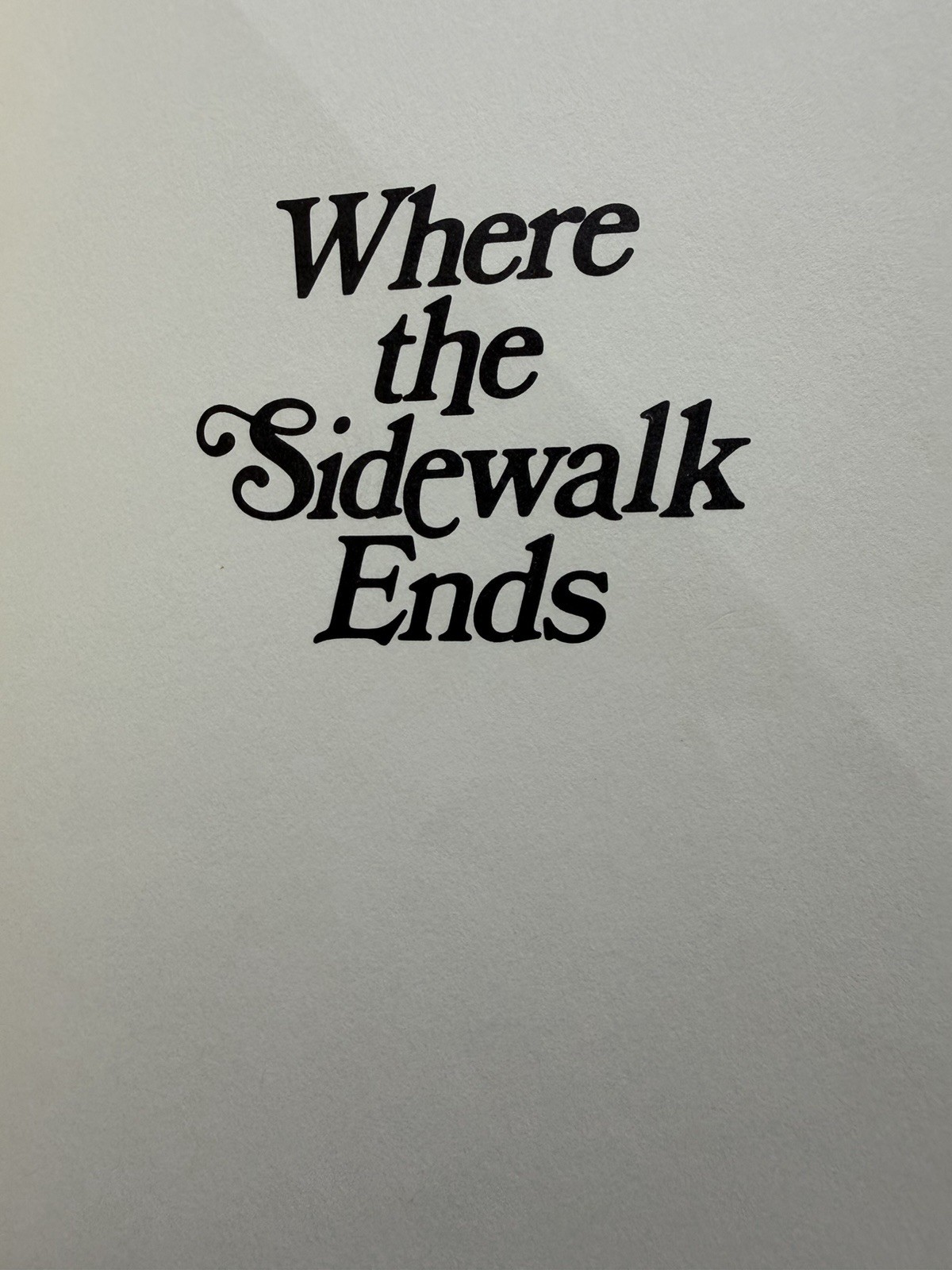 Where The Sidewalk Ends: The Poems and Drawings of, Shel Silverstein (1974, HC)